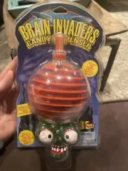 New Sealed Discontinued Brain Invaders candy dispenser filled w mini jawbreaker