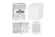100 Envelopes Planner Notebook Money Saving Challenge Binder for Kids Adults-Black Smiley