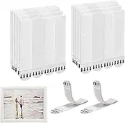 24 Pairs(48 Strips) Large Picture Hanging Strips Heavy Duty,Sticky Picture Hangers for Walls,Picture Hooks,Hanging Pictures Without Nail,Damage Free for Frame and Wall Art Storage Box Socket Photo