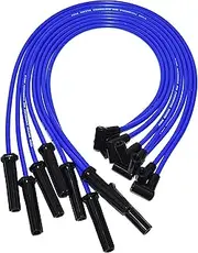 A-Team Performance Silicone Spark Plug Wires Set BBF FE Big Block Compatible With Ford Valve Cover 332 351C 351M 352 360 361 370 390 400 427 428 429 460 514 Blue 8.0mm
