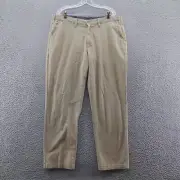 Nautica Mens Soft Twill Flat Front Chino Pants 38x30 Brown Classic Fit Flex NEW