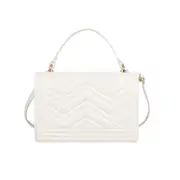Fashion PU Leather Ripple Shoulder Bags for Women 2020 Solid Color Crossbody Messenger Purse Retro Embroidery Shopping Handbags
