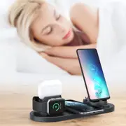 6 in 1 Wireless Charger for iPhone Fast Charging Pad for Apple Watch 6 in 1 Charging Dock Station