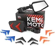 KEMIMOTO UTV Black Blue Red Orange Side Mirrors compatible with Polaris RZR Talon Can Am Rearview Work with 1.75"-2" roll bar cage