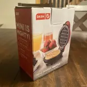Dash DMWP001OR Mini Waffle Maker - Red