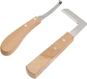 VANZACK Portable Horseshoe Cutting Tool Horse Hoof Trimmer Set Knife for Horse Cattle Sheep Goat