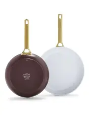[GreenPan] Padova Fry Pan Set 26,30cm 2 Pack in Chocolate Truffle