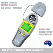 Temperature Digital LCD Anemometer Wind Speed Meter Tester Gauge Thermometer 280
