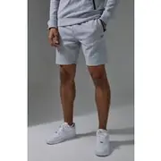 Mens Grey Man Active Pro Fleece Slim Fit 5inch Shorts