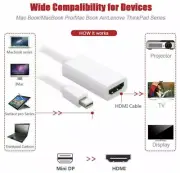 Mini DisplayPort 1.2 To HDMI Adapter (Support 4KX2K)