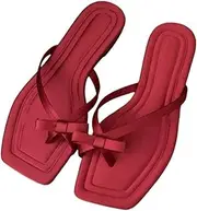 [PCBVAKGKYT] Women's Clip Toe Slippers Comfort Soft Sole Flats Slides Summer Casual