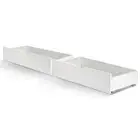 2x Storage Drawers Trundle for Single Wooden Bed Frame Base Timber White