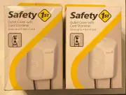 2-Safety 1st Outlet Cover with Cord Shortener for Baby Proofing ~ NEW