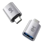 Cable Matters 2-Pack 10Gbps USB C to USB Adapter, USB-C Male to USB-A Female Adapter for High-Speed Data Transferring & Fast Charging, Reversible USB-C Port