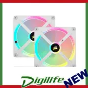 CORSAIR iCUE LINK QX140 140mm Magnetic Dome RGB 2x Fan Starter Kit White
