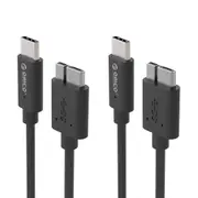2PK Orico LCU-10 Type-C to USB3.0 Charging/Fast Data Sync Cable for Smartphone