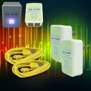 2X 4 USB PORT HUB WALL ADAPTER+10FT CABLE POWER CHARGER YELLOW GALAXY NOTE NEXUS