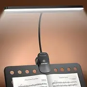 Glocusent 57 LED Super Bright Music Stand Light, Eye Caring Clip-on Piano Light, 3 Color & 5 Brightness, USB-C Rechargeable, Long Lasting up to 140 Hrs, Perfect for The Piano (Black-Wider Light Bar)