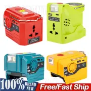 200W Power Inverter LED Work Light USB Power Bank Charger For DeWalt For Makita