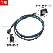 SAS 4.0 SFF-8654 Host 4i 38pin to Mini SAS HD SFF-8643 Taget 36pin Cable 1m