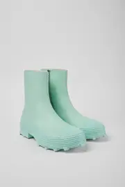 Traktori Light green leather boots