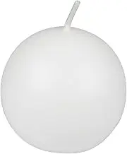 Zest Candle 6-Piece Ball Candles, 3-Inch, White