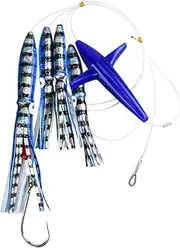 Squid Baits - Saltwater Baits with UV Light for Bass, Trout | Saltwater Baits Fish Skirts Octopus Currican Tuna Hooks