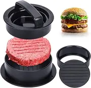 3-in-1 Hamburger Press Patty Maker - Stuffed Burger Press for Sliders, Beef Burgers, 50pcs Free Parchment Paper Included - Grilling Accessories