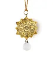 Matr Boomie Surya Lotus Engraved Brass Suncatcher in Gold at Nordstrom One Size