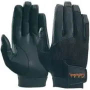 New Cabela's Black Leather Palm Mesh Back Shooting Hunting Gloves Size XL S61