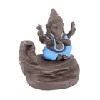 Elephant God Ganesha Backflow Incense Burner India Censer Stick Holder6481