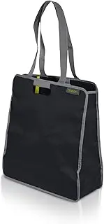 meori Large Tote Bag for Women or Men, Extra Large Utility Tote Bag + Zipper Pocket, Collapsible Grocery Tote Hard Bottom, Lava Black