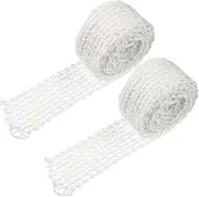 ABOOFAN 2Pcs Kitchen Net Meat Netting Roll Elastic Cotton Twine for Roasting Smoking and Curing for Beef Pork Sausage Ham and Trussing Meat Packaging Tool