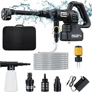 Cordless Pressure Washer; 1200PSI Brushless Black Cordless Power Washer with Brushless Motor, 4.0Ah Battery&Charger, 6-in-1 Nozzle, 3 Power Level Touch Screen; powerwasher for Cars/Yard
