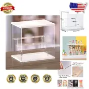 12.6" Clear Acrylic Display Case with Removable Steps for Organized Collectibles