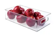 InterDesign 70530 Clear Plastic Stackable Storage Bin 4 H x 8 W x 14.5 D in.