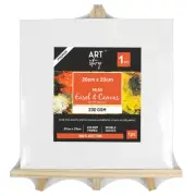3 Pack Little Birdie Wooden Mini Easel (24cm) With Canvas 1/Pkg-Canvas 20X20cm C