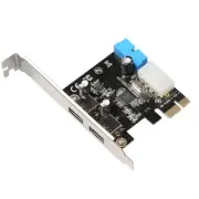 PCI 2 Ports Express USB 3.0 Front Panel with 4-Pin & 20 Pin Control Card Adapter