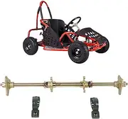 24 Inch Rear Axle Shaft Kit, Heavy Duty Metal Hubs, Fixing Mounts, Flanges Set for Go Karts, ATVs, and Drift Trikes