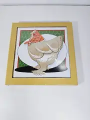 NIB/VTG 1981 Pelzman Vandor Macys Chicken & Egg Ceramic Trivet/Tile Art