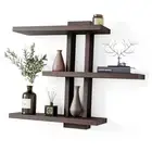 Variable Wood Floating Shelves Set of 3, Wall Cube Shelves 28.35" Max, Wall