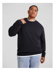 [Johnny Bigg] Acid Wash Sweater in Washed Black