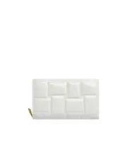 Quilted zipper purse One size White