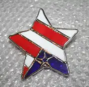 Star Flag Nightlight Cover Stained Glass Hanging Window SunCatcher Wall Art Pie