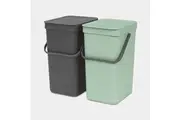 Built-in Bin Sort & Go, 2 Piece (Jade Green/Grey) - 2x12L