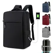 Men's Slim Laptop Backpack with USB Charging Port – Anti-Theft Business Travel Bag for Work, School and Daily Commute