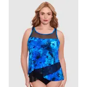 Miraclesuit Swim Sous Marine Mirage Loose Fit Underwired Plus Size Tankini Top