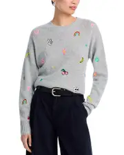Aqua Icons Cashmere Crewneck Sweater - Exclusive