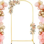 Garden Arch Outdoor Metal 7.2ft Adjustable Wedding Balloon Gold Backdrop St Tool