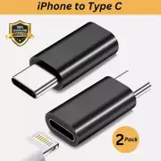8 Pin iPhone to type c iOs Female 2 Male USB-C 3.1 Converter Adapter x 2 Charger